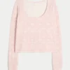 Gilly Hicks Always Cozy Waffle langermet topp med rund hals