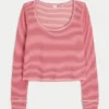 Gilly Hicks Always Cozy Waffle langermet topp med rund hals