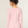 Gilly Hicks Always Cozy Waffle langermet topp med rund hals