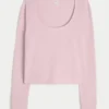 Gilly Hicks Always Cozy Waffle langermet topp med rund hals