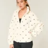 Gilly Hicks brodert sherpa-genser med glidelås