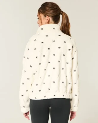 Gilly Hicks brodert sherpa-genser med glidelås
