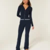 Gilly Hicks genser-strikkede foldbare bootcut-bukser