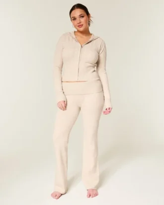 Gilly Hicks genser-strikkede foldbare bootcut-bukser