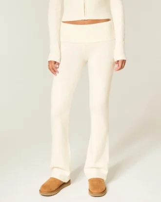 Gilly Hicks genser-strikkede foldbare bootcut-bukser