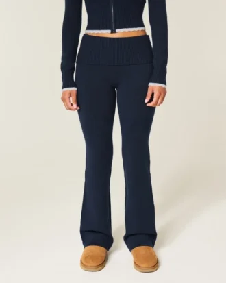 Gilly Hicks genser-strikkede foldbare bootcut-bukser