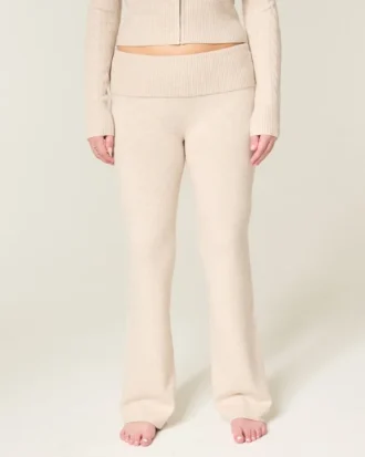 Gilly Hicks genser-strikkede foldbare bootcut-bukser