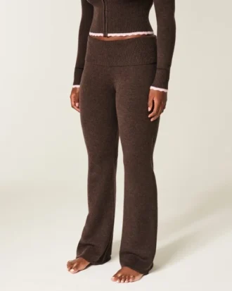 Gilly Hicks genser-strikkede foldbare bootcut-bukser