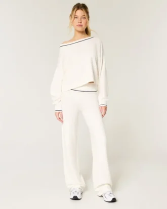 Gilly Hicks genser-strikket foldbar midje rett bukse