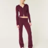 Gilly Hicks Koselig genser-strikket foldbar midje-bootcut-bukse