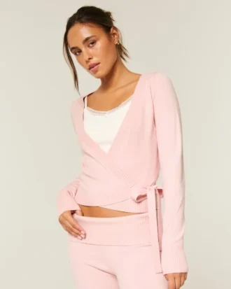 Gilly Hicks Sweater-Knit Multi-Way Wrap Top