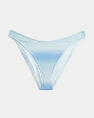 Glitrende bikinibukse med høy benkutt