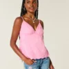 Glitrende brodert babydoll-top