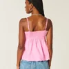 Glitrende brodert babydoll-top