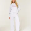 Glitrende logo-grafikk Sweatpants med vide ben