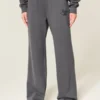 Glitrende logo-grafikk Sweatpants med vide ben