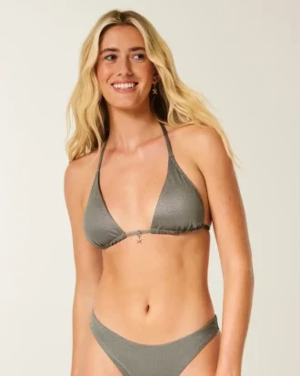 Glitrende multi-way trekantbikinitopp