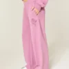 Glitrende rose-grafikk Sweatpants med vide ben