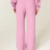Glitrende rose-grafikk Sweatpants med vide ben