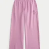 Glitrende rose-grafikk Sweatpants med vide ben