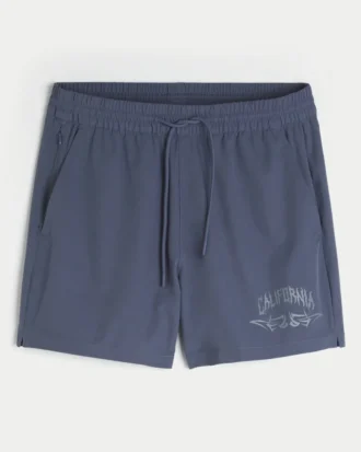 Grafiske aktive shorts til midt på låret