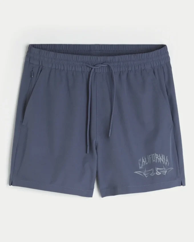 Grafiske aktive shorts til midt på låret