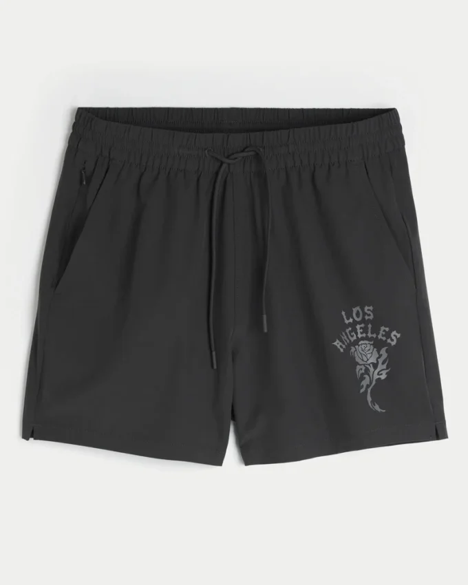 Grafiske aktive shorts til midt på låret
