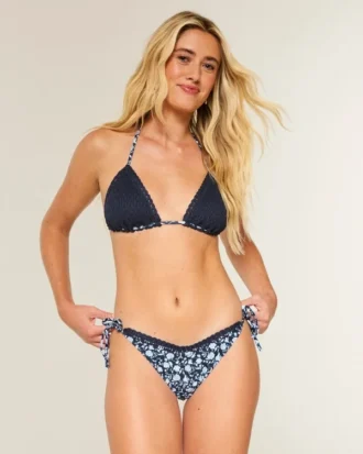 Heklet stil med bånd på siden Cheeky bikinibukse
