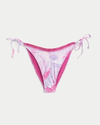 Heklet stil med bånd på siden Cheeky bikinibukse