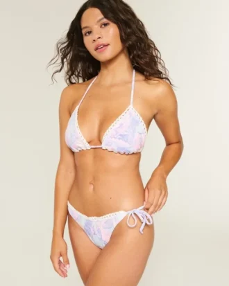 Heklet stil med bånd på siden Cheeky bikinibukse