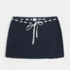 Heklet-stil pull-on cover up skjørt