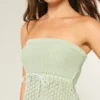 Heklet stil stroppeløs genser Tube Top