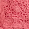 Heklet tank-top med høy hals og åpen rygg