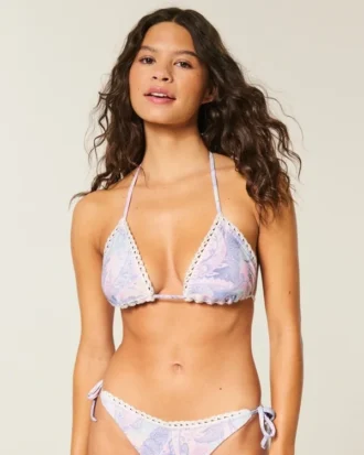 Heklet triangelbikinitopp