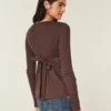 Henley Babydoll-top med enkel snøring bak