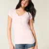 Henley med korte ermer