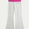 Hibiscus Graphic Foldover Waist Flare Pants