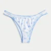 High-Leg brodert stroppebikini med broderte sømmer