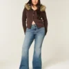 High-Rise Dark Wash Flare Jeans