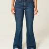 High-Rise Dark Wash Flare Jeans