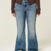 High-Rise Dark Wash Flare Jeans