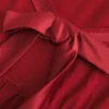 Holiday Vault Release Easy Satin Tie-Front Knit Babydoll Top