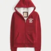 Holiday Vault Release Sherpa-fôret hettegenser med glidelås og logo