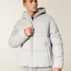 Hollister Feel Good Fleece Puffer Jacket