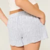 Hollister Livvy lavt sittende shorts i linblanding