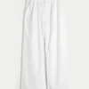Hollister Livvy Ultra High-Rise Linen-Blend Wide-Leg Pants