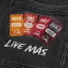 Hollister x Taco Bell Vasket svart brodert grafisk baggy jeans