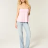 Høy midje, lysvasket, rett jeans