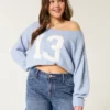 Høy midje, middels mørk vask, avslappede denimshorts 5″