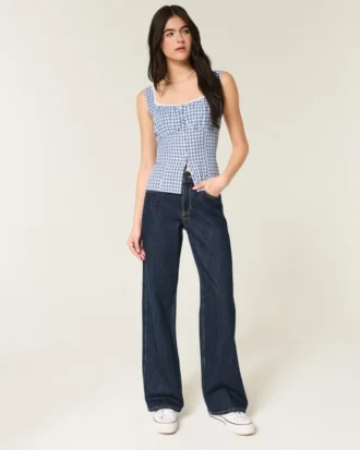 Høybuksede baggy jeans